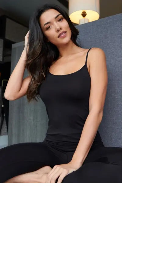 Second Skin Thermal Cami Top - Black