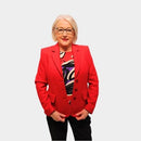 Boiled Wool Blazer - Red