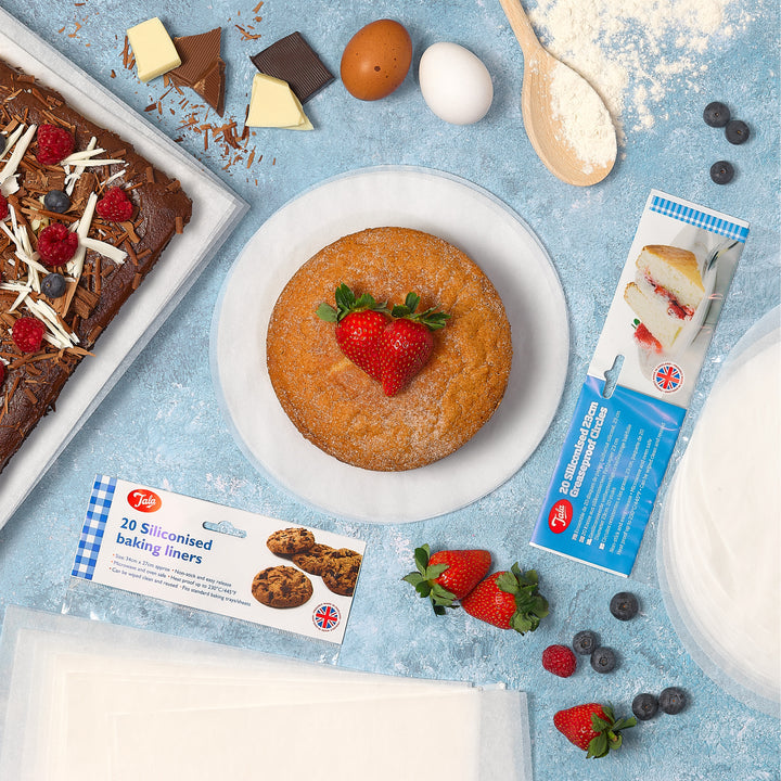 20 Siliconized Baking Liners 34x27cm