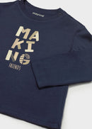 Long Sleeve Basic T-Shirt - Blue