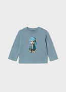 Long Sleeve Tiger T-Shirt - Arctic Blue