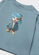 Long Sleeve Tiger T-Shirt - Arctic Blue