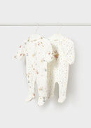 Set Of 2 Bodysuit - Natural