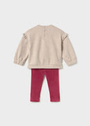 Velvet Leggings Set - Raspberry