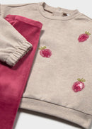 Velvet Leggings Set - Raspberry