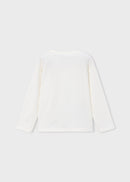 Long Sleeve T-Shirt - Off White & Mauve