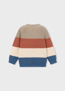 Colour-Block Jersey Top - Brick Red
