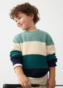 Colour-Block Jersey Top - Aquarium