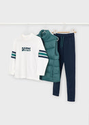 Trouser & Top Set - Dark Lake