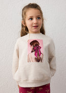 Printed Fleece Leggings Set - Raspberry