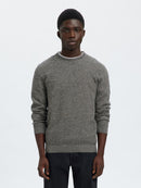 Ross Round Neck Jumper - Black Moonstruck Twist