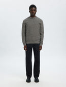 Ross Round Neck Jumper - Black Moonstruck Twist