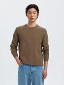 Ross Round Neck Jumper - Demitasse Chincilla Twist