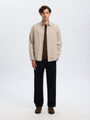 Noah Brushed Twist Shirt - Egret Twisted/chinchilla