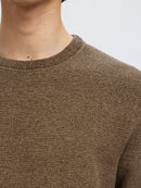 Ross Round Neck Jumper - Demitasse Chincilla Twist