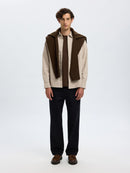 Noah Brushed Twist Shirt - Egret Twisted/chinchilla