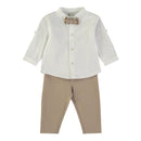 2-Piece Set & Bow Tie - Beige