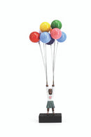 David McGlynn Sculpture - Girl & Two Sets Balloons 'Freedom'