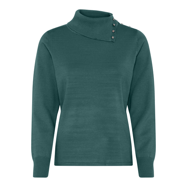 Shawl Collar Jumper - Dark Green