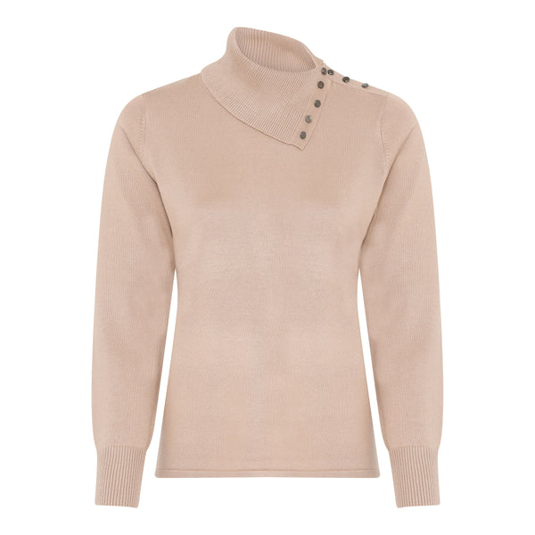 Shawl Collar Jumper - Camel