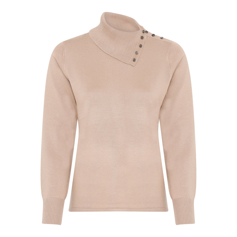Shawl Collar Jumper - Camel