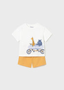 Baby Surf Trousers & T-shirt set - Peach