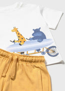 Baby Surf Trousers & T-shirt set - Peach