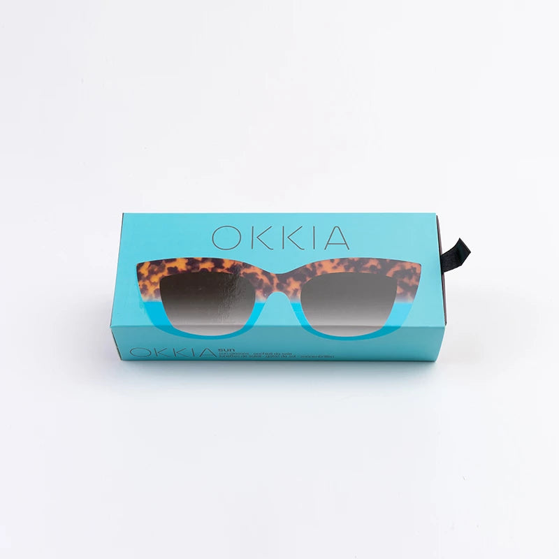 Claudia Big Cat Sunglasses - Havana Blue