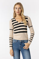 Hela Stripe Jumper - Beige