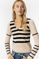 Hela Stripe Jumper - Beige