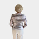 Floral Stripe Print Top - Floral Print