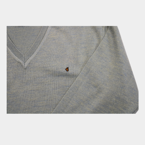 Plain V Neck Jumper - Meadow