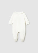 Long Romper With Bib - Natural