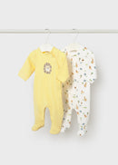 2 Pack Long Onesie - Sunny