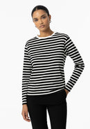 Stripes Round Neck T-Shirt - Black