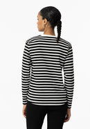 Stripes Round Neck T-Shirt - Black