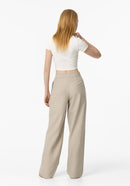 Margot Wide Trouser - Beige