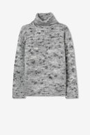 Valhalla Polo Neck Jumper - Steel Grey