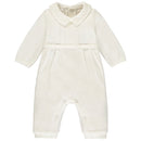 Cable Knit & Velour Lower - Ivory