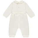 Cable Knit & Velour Lower - Ivory