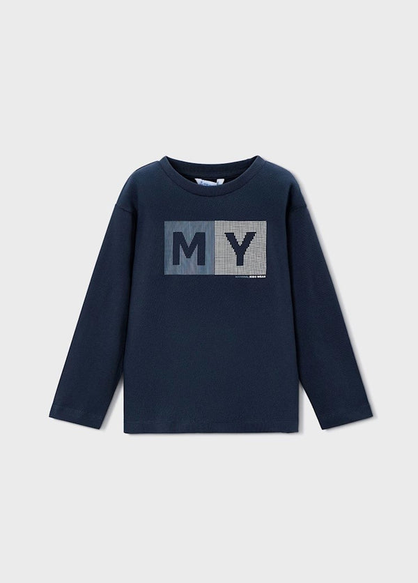 Long Sleeve Basic T-shirt - Navy