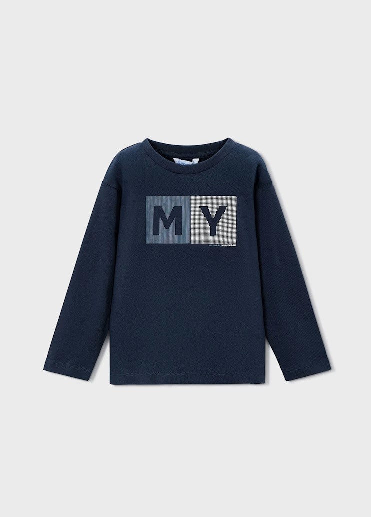 Long Sleeve Basic T-shirt - Navy