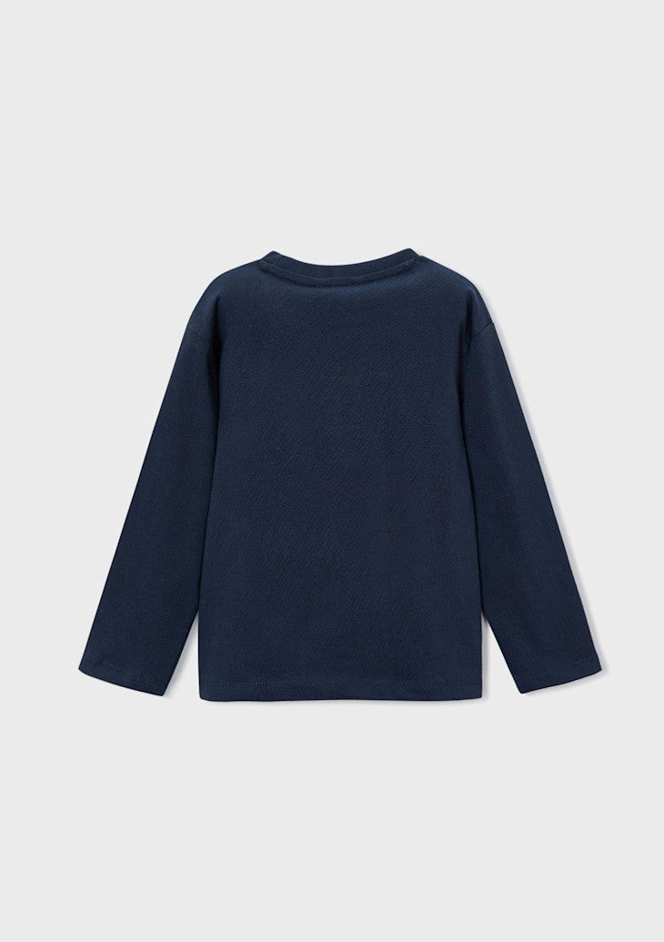 Long Sleeve Basic T-shirt - Navy