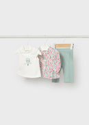Jacket, T-Shirt & Leggings Set - Aqua