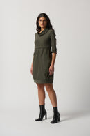 High Neck Tunic Dress - Avocado