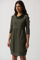 High Neck Tunic Dress - Avocado