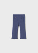 Ribbed Flare Legging - Porcelain