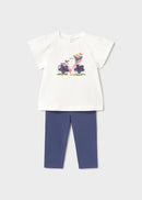 Floral Leggings Set - Porcelain