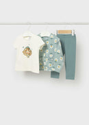 3-piece Cardigan & Leggings Set - Mint