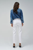 True Cropped Slim Jean - White